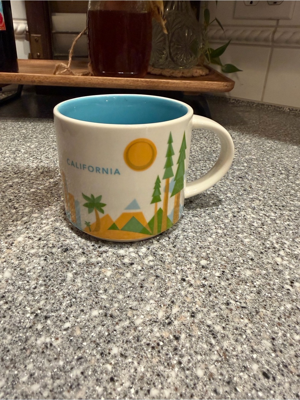 Starbucks California Ceramic Mug with Blue Interior